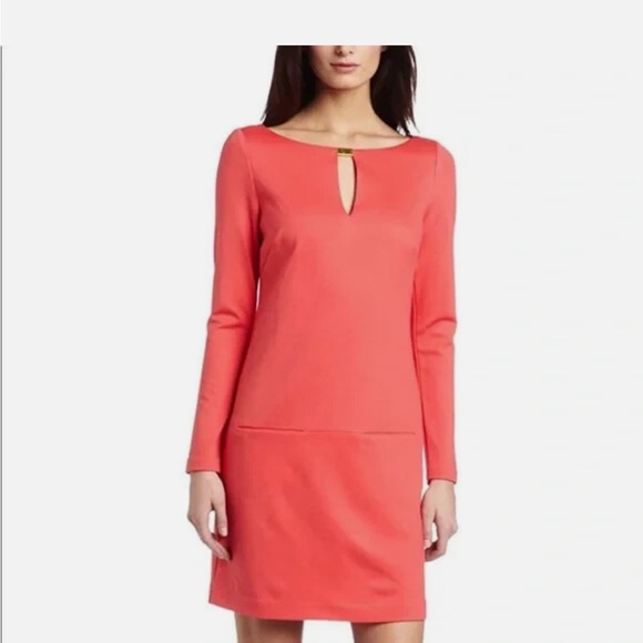 Trina Turk Dresses & Skirts - Trina Turk Vibrant Coral Long Sleeve Dress